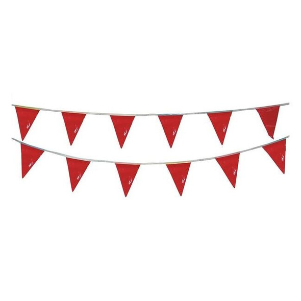 Manufacturer Varies Pennants,Vinyl,Red,60 ft. 1EKR5