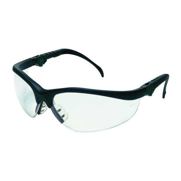 Klondike (KD3), Safety Glasses, Anti-Fog, Clear Lens, Black Frame, Half Frame