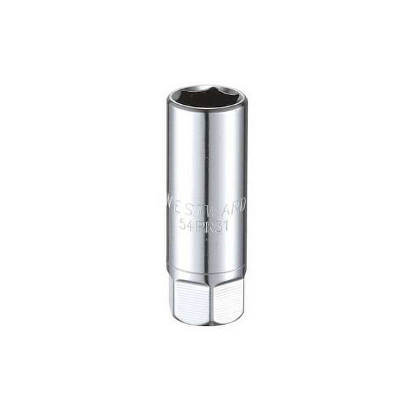 WESTWARD 1/2 in Drive, Metric Socket, 6 Points, Spark Plug 16 mm, Steel