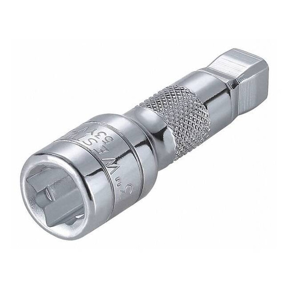 Westward Socket Extension 1/2" Dr, 3 in L, Chrome 53YV74