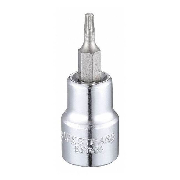 Westward 3/8 in Drive Torx(R) Socket Bit Torx(R) T15 Tip, 1 13/16 in L 53YV84