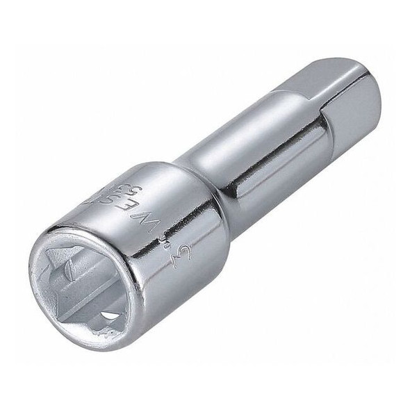 Westward Socket Extension 1/2" Dr, 3 in L, 1 Piece, Chrome 53YV71