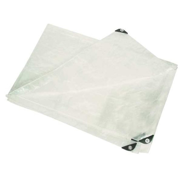 Standard Duty Tarp, 7 ft 4 in x 9 ft 6 in, 5.1 Mil, Transparent, Polyethylene  2ZJ51
