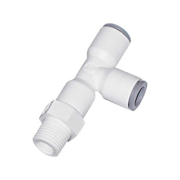 Parker Fractional Plastic Push-to-Connect Fitting, Polymer, White 6503 60 18WP2