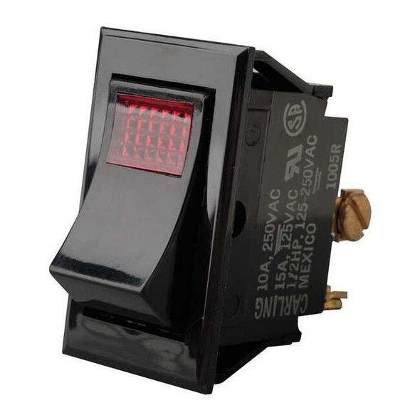 Lighted Rocker Switch,SPST,3 Connections