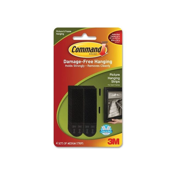 Command Picture Hanging Strip,Black,Foam,4/Pack 17201BLK-ES Pack of 24