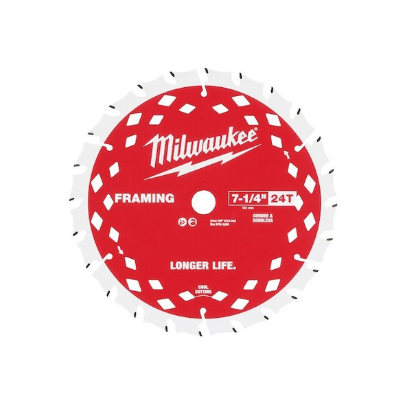 Milwaukee Tool CircularSawBlade,Carbide,Dia:7.25" 48-41-0720 Pack of 10