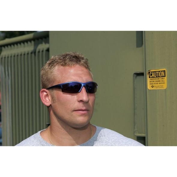 Smith & Wesson Equalizer, Safety Glasses, Uncoated, Light Gray Lens, Gray Frame, Half-Frame 21298