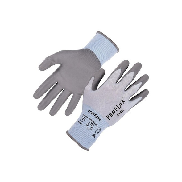 Ergodyne ANSI A2 PU Coated CR Gloves, Blue, Size M, PR 7025 Pack of 2