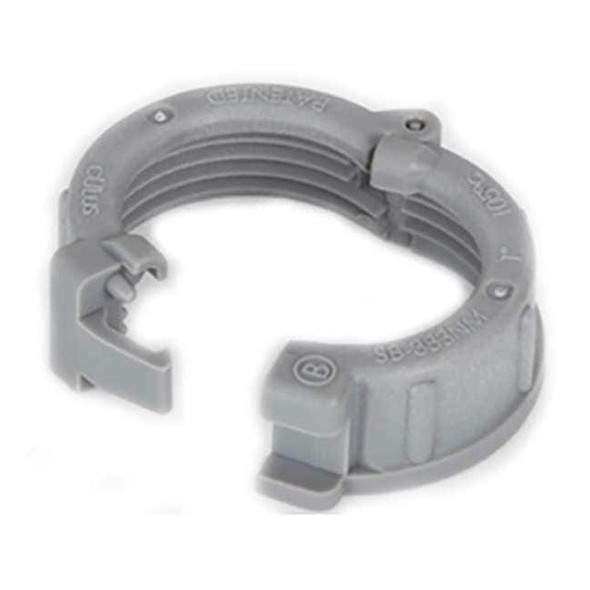 EMT/IMC/Rigid Bushing, 1-1/4 in, Threaded, Nylon, PVC Coated, Gray Pack of 20