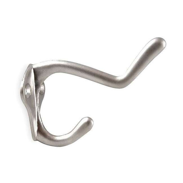 Manufacturer Varies Coat Hook, Silver, Zinc, 2 13/16 in D 1XNE8 Pack of 5