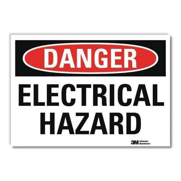 Lyle Danger Sign,Self-Adhesv Mount,7inWx5inH, U3-1405-RD_7X5 U3-1405-RD_7X5