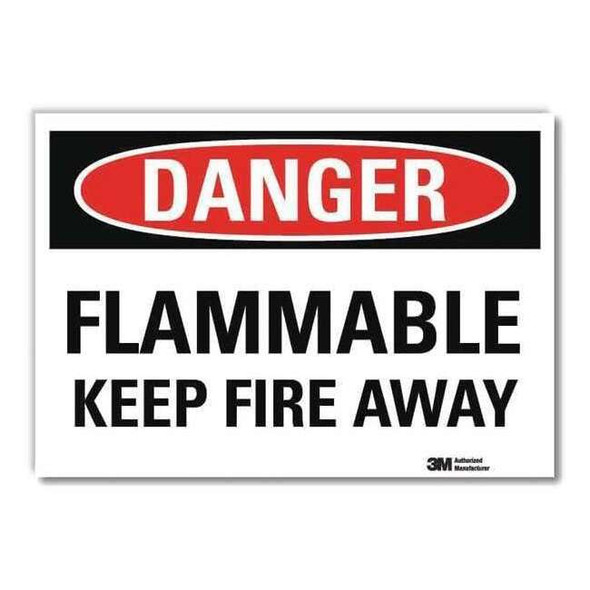 Danger Sign, 7 in H, 10 in W,Vertical Rectangle, English, U3-1481-RD_10X7
