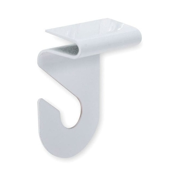 Manufacturer Varies Under-Shelf Hook,White,Steel,1/2in D,PK2 1RCK4