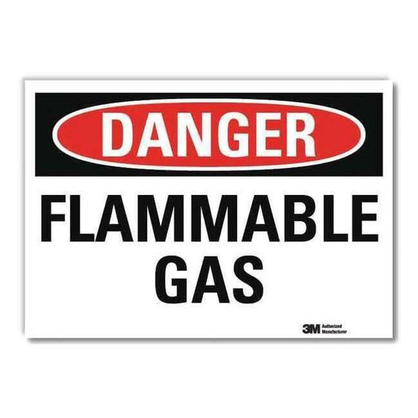 Danger Sign, 5 in H, 7 in W,Horizontal Rectangle, English, U3-1476-RD_7X5