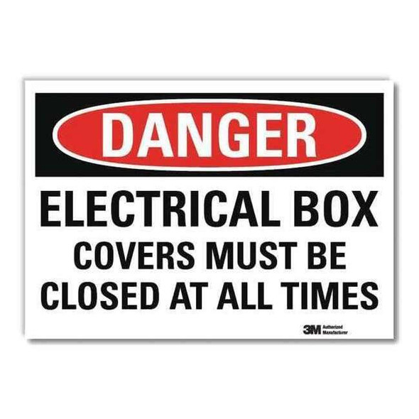 Lyle Danger Sign,Self-Adhesv Mount,7inWx5inH, U3-1400-RD_7X5 U3-1400-RD_7X5