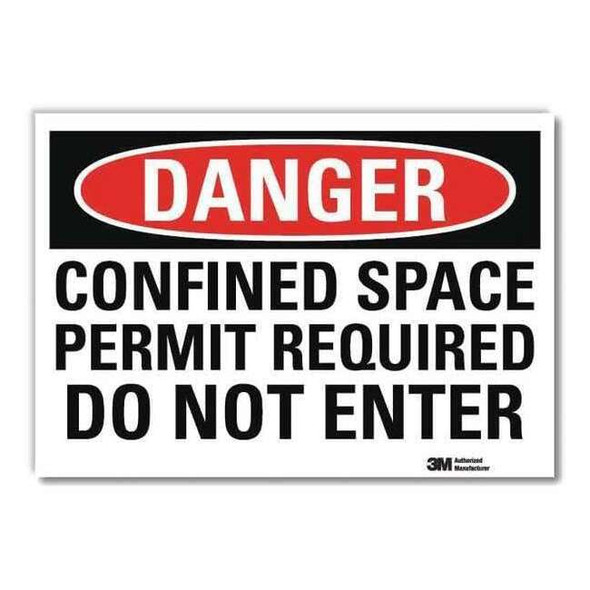 Lyle Danger Sign,Self-Adhesv Mount,7inWx5inH, U3-1229-RD_7X5 U3-1229-RD_7X5