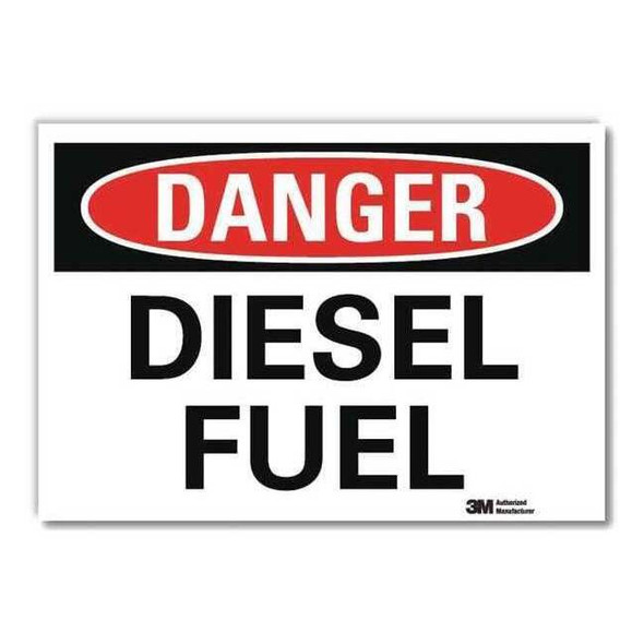 Danger Sign, 5 in H, 7 in W,Horizontal Rectangle, English, U3-1294-RD_7X5