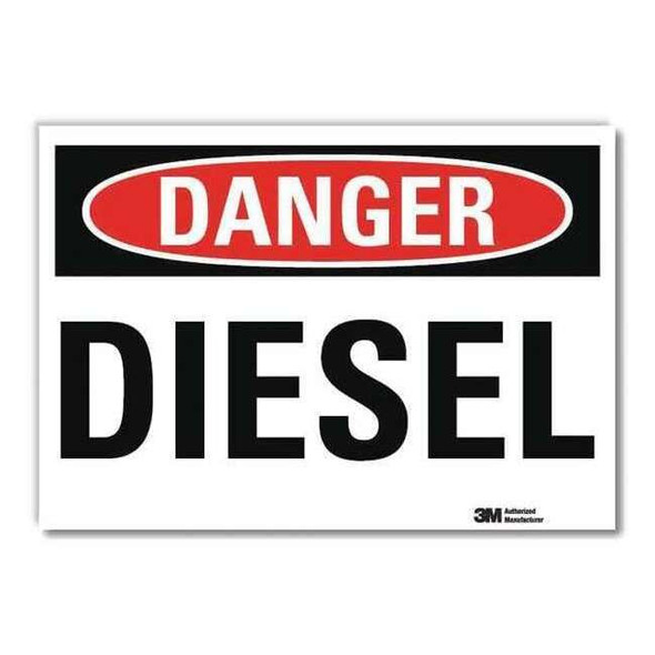 Danger Sign, 7 in H, 10 in W,Vertical Rectangle, English, U3-1293-RD_10X7