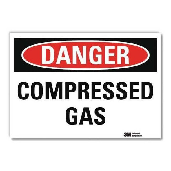 Danger Sign, 5 in H, 7 in W,Horizontal Rectangle, English, U3-1186-RD_7X5