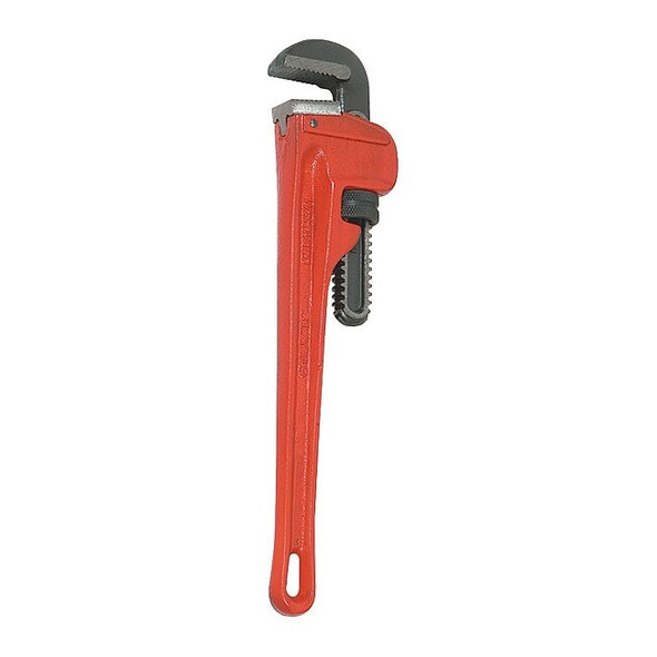 Westward 8 in L 1 in Cap. Cast Iron Straight Pipe Wrench 3LY96