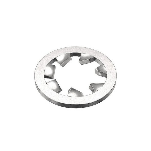 External Tooth Lock Washer, For Screw Size M8 Steel, Zinc Plated Finish, 100 PK