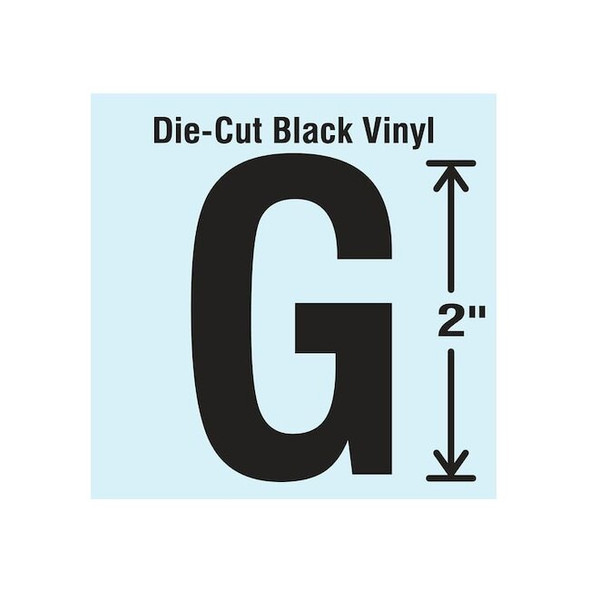 Stranco LetterLabel,Vinyl,2inH,1-1/4inW,PK10 DBV-2-G-10