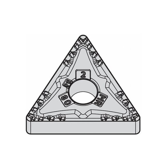 Triangle Turning Insert, Triangle, 1/2 in, TNMG, 0.0312 in, Carbide Pack of 10