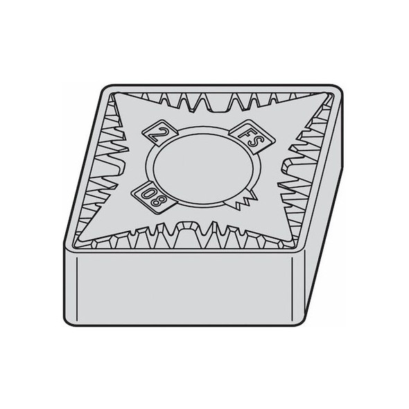 Widia Diamond Turning Insert, Diamond, 4, CNGG, .5, Carbide 5548575 Pack of 5