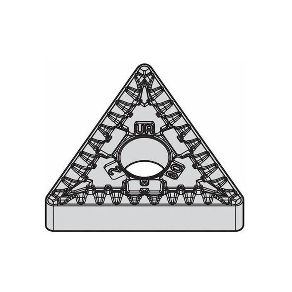 Triangle Turning Insert, Triangle, 3/8 in, TNMG, 0.0312 in, Carbide