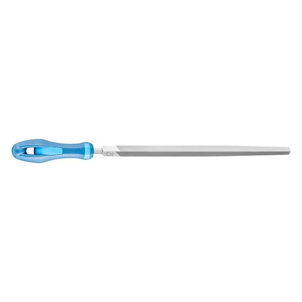8" Three Square File - DIY Packaged - Bastard Cut, with Handle Pack of 5