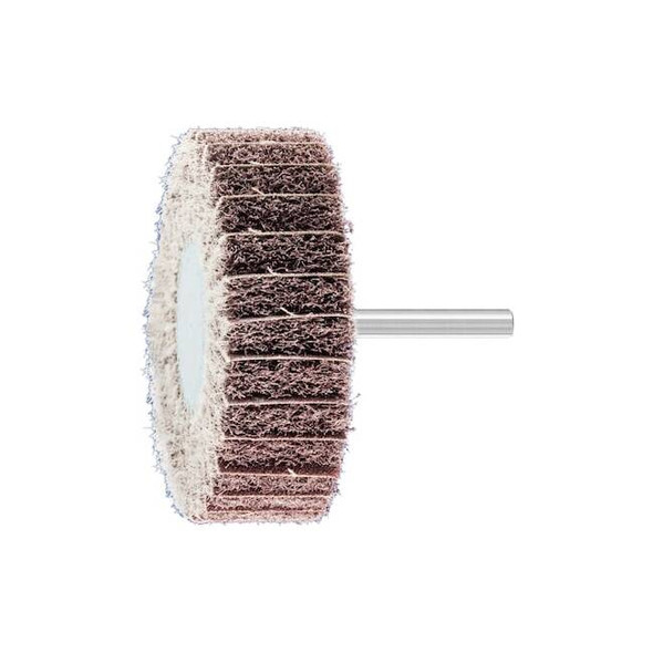 3" x 1" POLINOX Mtd. Flap Wheel - 1/4" Shank - PNZ Type - 100 Grit Pack of 10