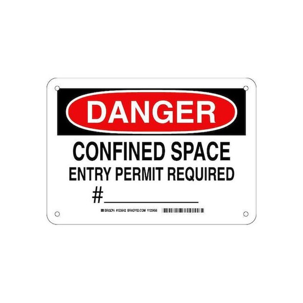 Brady DANGER SIGN 7X10, 123642 123642