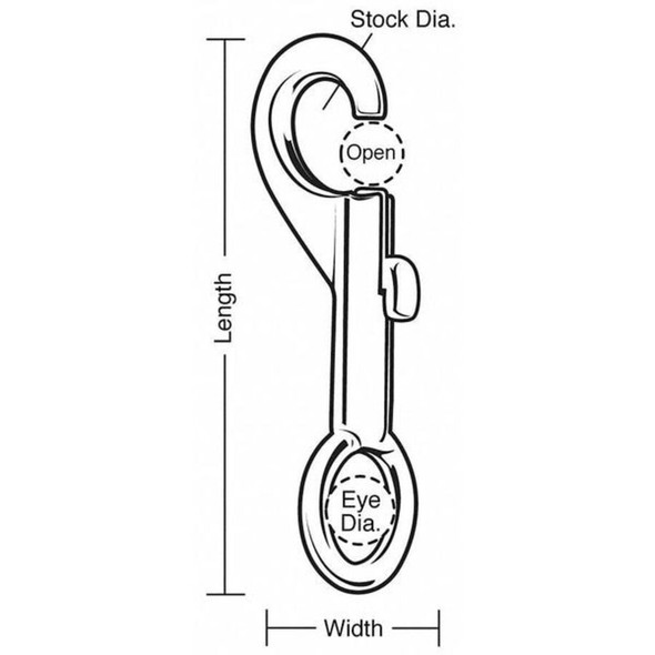 Lucky Line Slide Bolt Snap, Zinc, 5-8 in Eye Dia 4GGJ3 Pack of 5