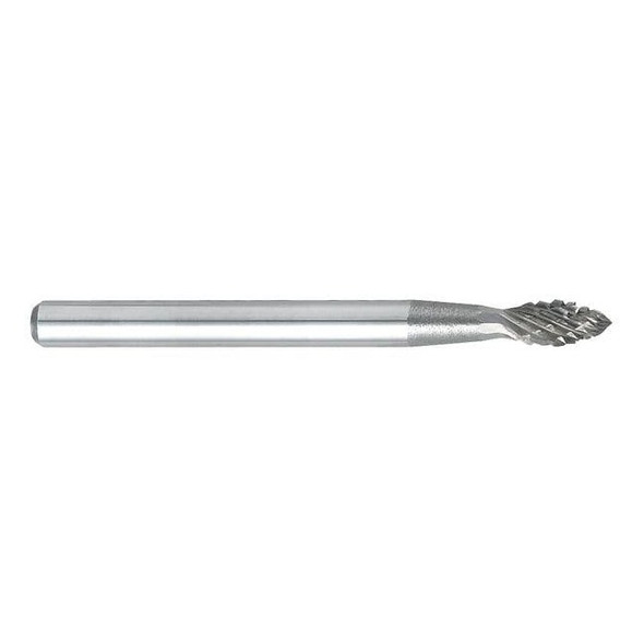 Osg Flame Bur,1/8",Carbide,Double Cut 800-8020