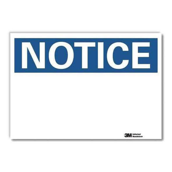 Lyle Notice Sign, 7" W, 5" H, English, Vinyl, White U5-1024-RD_7X5