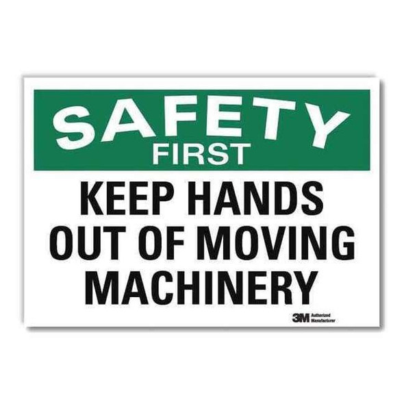 Safety Decal, 5 in H, 7 in W, Reflective Sheeting, English, U7-1214-RD_7X5