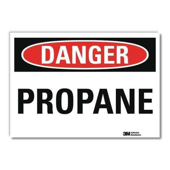 Danger Sign, 5 in H, 7 in W,Horizontal Rectangle, English, U3-1934-RD_7X5
