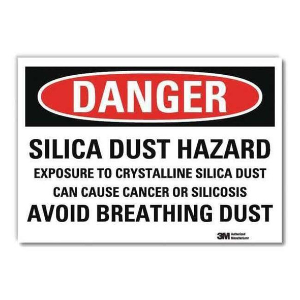 Danger Sign, 7 in H, 10 in W,Vertical Rectangle, English, U3-1980-RD_10X7