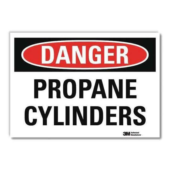 Danger Sign, 5 in H, 7 in W,Horizontal Rectangle, English, U3-1935-RD_7X5
