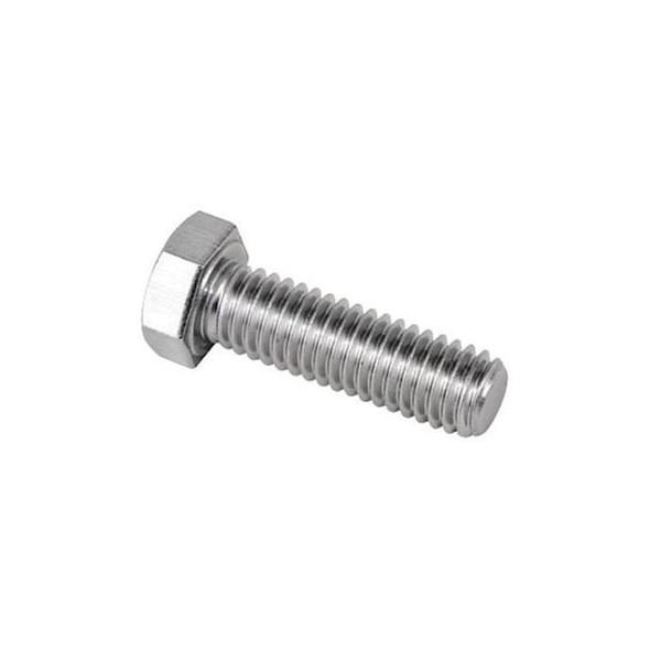 316, 3/8"-16 Hex Head Cap Screw, Plain Stainless Steel, 1-1/2 in L Pack of 25