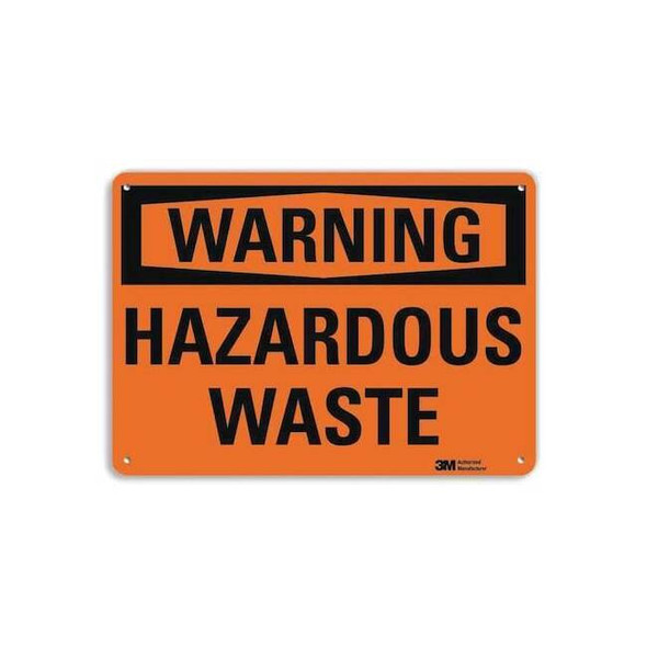 Lyle Warning Sign,Hazardous Waste,7 in. H, U6-1111-RA_10X7 U6-1111-RA_10X7