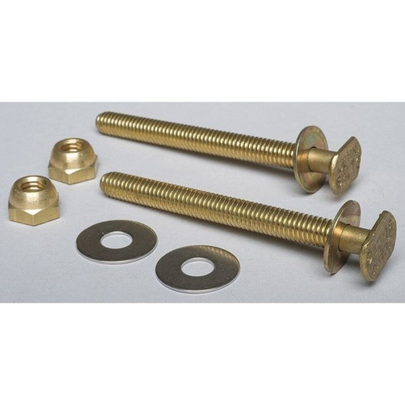 Hercules Bolts, 3.5 in L, 0.25 in W, Brass 90154C