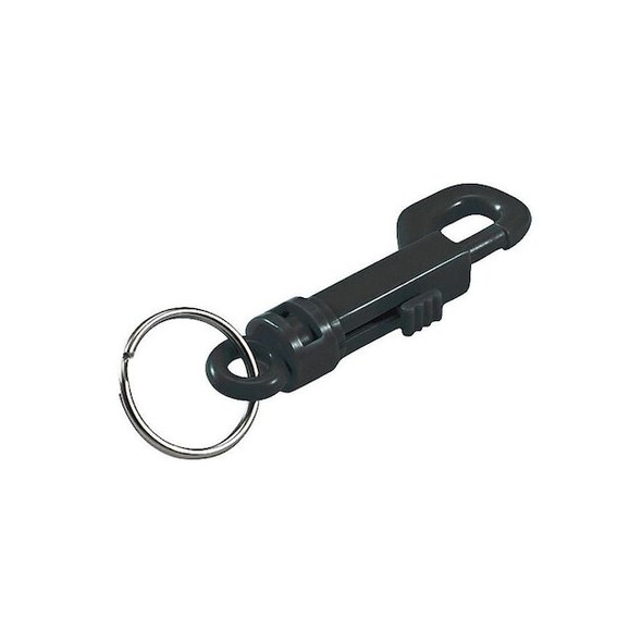 Lucky Line Plastic Key Clip, Black, Plastic, Not Load Rated 4FCD7 Pack of 10