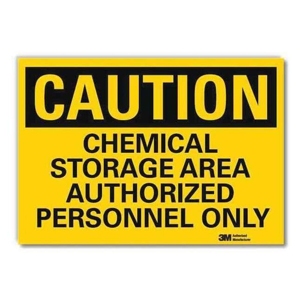 Caution Sign, 5 in H, 7 in W,Horizontal Rectangle, English, U4-1117-RD_7X5