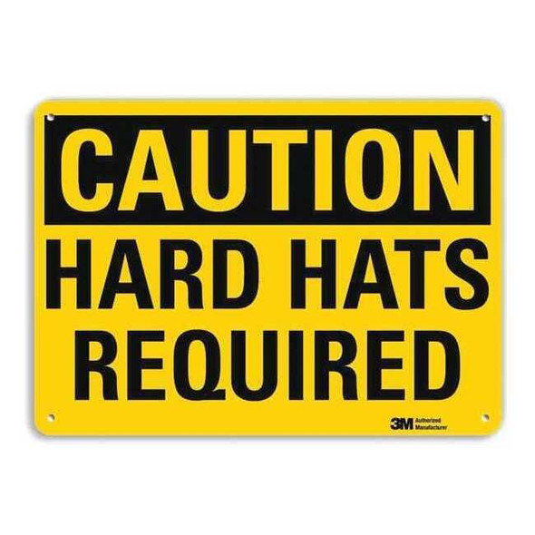 Lyle Safety Sign,Hard Hats Required,7in.H U4-1363-RA_10X7