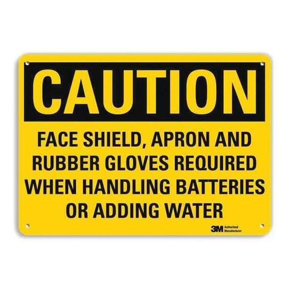Lyle Safety Sign,Face Shield Required,7in.H U4-1298-RA_10X7