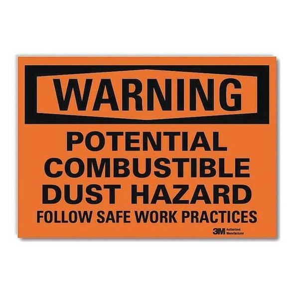 Warning Sign, 5 in H, 7 in W,Horizontal Rectangle, English, U6-1199-RD_7X5