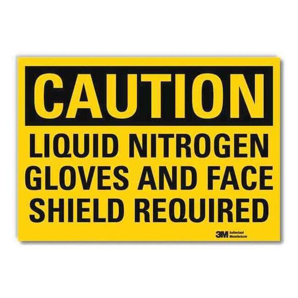 Lyle Caution Sign,5inx7in,Reflective Sheeting U4-1489-RD_7X5