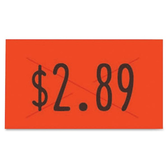 Garvey PricingLabelKit,Red,1-2inH,7-8inW,PK3 90945